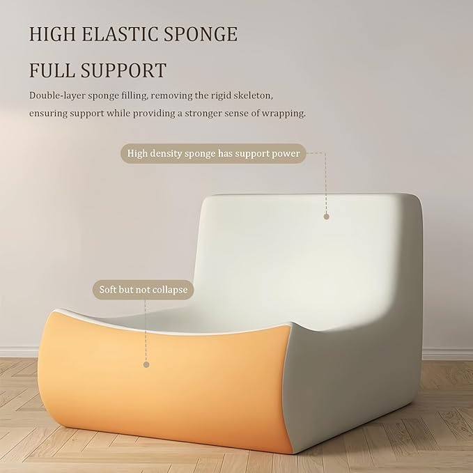 Bean Bag Chair - Memory Foam Bean Bag Chair for Adults, Comfy High-Resilience Single Sofa, Small Space Floor Chair, Chaise Lounge for Living Room, Bedroom(Dark Green, Wrinkles+Ottoman)