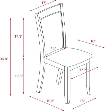 East West Furniture V027MZ001-6 6 Piece Dining Set Contains a Rectangle Dining Room Table with V-Legs and 4 Cream Linen Fabric Upholstered Chairs with a Bench, 40x72 Inch, Multi-Color