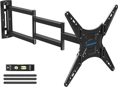 MOUNTUP Long Arm TV Wall Mount for Most 26-65 Inch TVs, Corner TV Mounts with 37.4 Inch Extension Arm, Smooth Swivel Tilt Single Stud Full Motion Bracket Max VESA 400x400mm, Holds to 77 lbs, MU0047