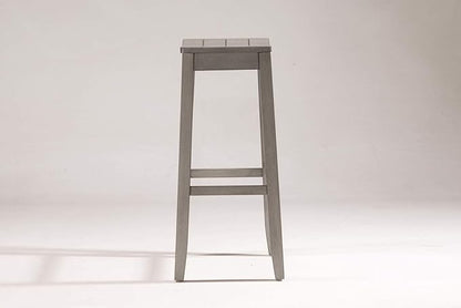 Hillsdale Furniture Fiddler Backless Saddle Bar Stool, Aged Gray