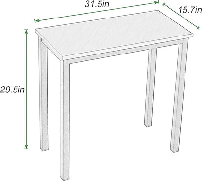 DlandHome 31.5 inch Computer Desk Home Office Table Writing Desk Study Table Gaming Desk Workstation (31.5 inch, Rustic Brown)