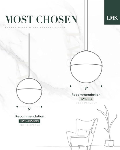 LMS Modern 3-Light Cluster Pendant Lights, Matte Black Kitchen Island Light Fixtures with Clear Globe Glass Shade, Adjustable Hanging Light for Bathroom Bedroom Dining Room Living Room, LMS-186BKC3