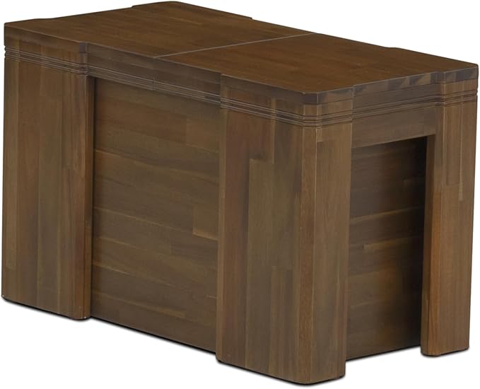 X07FO-B08-18 - 9 Pieces Dining Set Includes an Extendable Rectangle Kitchen Table, 7 Dining Chairs and 1 Modern Bench, 39x120 Inch, Antique Walnut