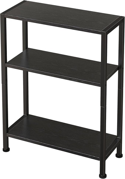 3-Tier Side Table, Small EndTable, Sofa SideTable for Narrow Spaces, Slim EndTable, NightstandTable, Skinny Bedside Table, for Living Room, Bedroom, Office, Black
