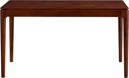 NTC Mingle 55 Inch Modern Design, Rectangular Dinner Table for Dining Room, Living Room Furniture, Effortless Assembly, Dark Walnut
