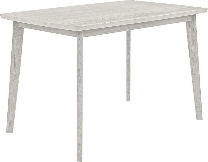 47'' Solid Wood Dining Table for 4-6, Farmhouse Kitchen Table for Kitchen, Dining Room, Restaurant, Natural Eco-Friendly, Washed Gray