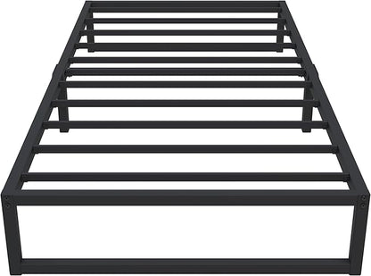 12 Inch Twin Size Bed Frames Heavy Duty Metal Twin Platform Bed Frame No Box Spring Needed, Noise Free, Easy Assembly, Black
