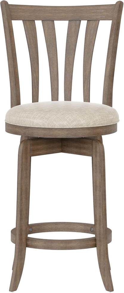 Hillsdale Savana Swivel Counter Height Stool, 29.5" High, Brown Gray