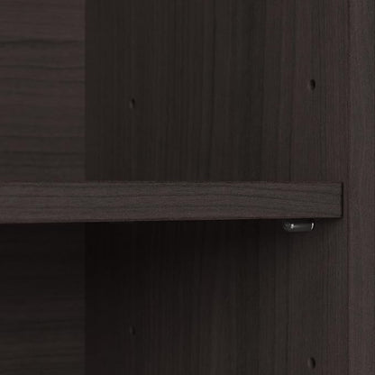 Bush Furniture Cabot Tall 5 Shelf Bookcase | Large Open Bookshelf in Heather Gray | Sturdy Display Cabinet for Library, Living Room, and Home Office