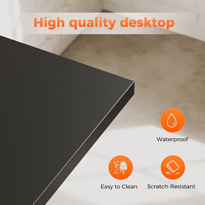 Rolling Computer Desk with Wheels, Gaming Desk for Small Spaces, Modern Simple Style Table for Home Office, Study Writing Table (Caster, Black, 32 inch)