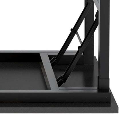 DlandHome Computer Desk, 59.8Inch Office Desk Computer Table, Study Writing Study Desk for Home Office, Black and Black