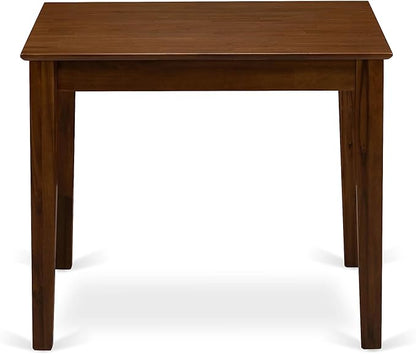East West Furniture OXEL3-AWA-05 3 Piece Dining Room Table Set Contains a Square Dinette Table and 2 Upholstered Chairs, 36x36 Inch, Antique Walnut