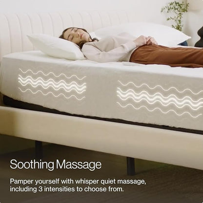 Nectar Premier Queen Adjustable Base & 13” Mattress (New Version) - Head & Foot Incline - Medium Firm Memory Foam - Cooling Upgrade - 3 Massage Settings - 365-Night Mattress Trial & Forever Warranty