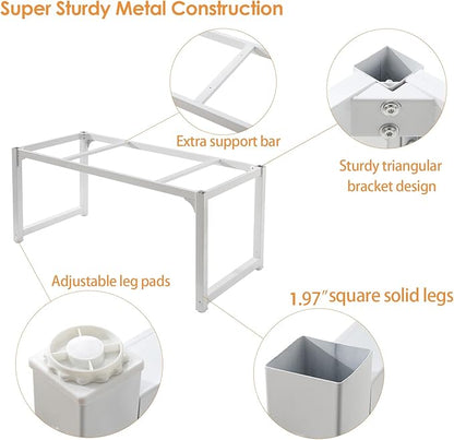 Large Computer Desk - 63 Inch Home Office Desks Study Student Writing Table Gaming Desk Wood Modern Simple Table with USB Ports, White