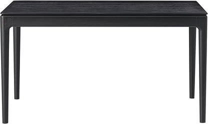 NTC Mingle 55 Inch Modern Design, Rectangular Dinner Table for Dining Room, Living Room Furniture, Effortless Assembly, Burnt Black