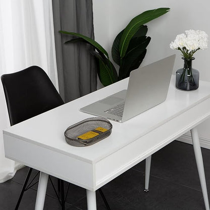 Need White Desk with Storage Desk Drawer Dressing Table,Writing Computer Desk Modern with 3 Drawers, Makeup Vanity Table GCBG1016-ND