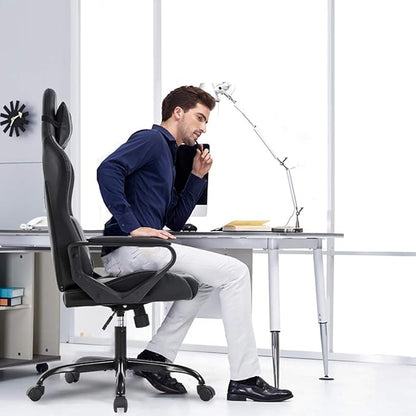 PC Gaming Chair Ergonomic Office Chair Cheap Desk Chair Executive Task Computer Chair Back Support Modern Executive Adjustable Arms Rolling Swivel Chair for Women, Men