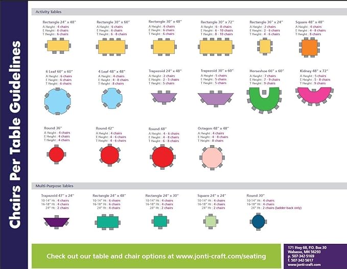 Berries Jonti-Craft 8142JC6131 Stacking Chairs with Chrome-Plated Legs, 12" Height, Coastal Blue, Pack of 6