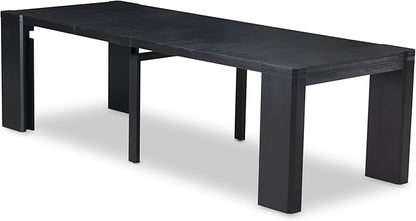 X02VE-206-50 - 5-pc Dining Room Table Set a Rectangular Dining Table and 2 wooden Benches and 2 Dark Gotham Grey Linen Fabric Chairs, 39x120 Inch, Wire Brushed Black