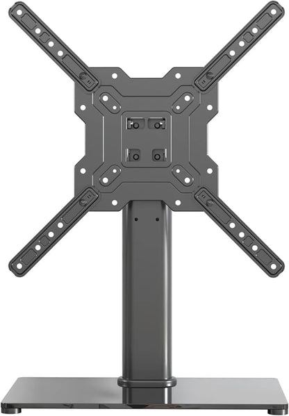 Universal TV Stand Base, Table Top TV Stand for 17-55 Inch LCD/LED TVs, Height Adjustable Monitor Mount Stand with Tempered Glass Base Holds up to 88lbs VESA 400x400mm, TS102