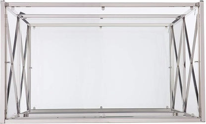 SEI FURNITURE Southern Enterprises Maxton Bar cart, Polished Silver