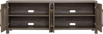 Henn&Hart Rectangular TV Stand for TV's up to 80" in Gray Oak, TV Stands for the Living Room