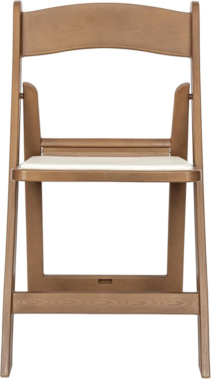Flash Furniture Hercules Folding Resin – 800LB Weight Capacity Event Chair, Set of 1, Chestnut