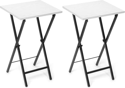 TV Tray Table Set of 2, TV Dinner Tray, Folding Table, Foldable TV-Trays, Side Table for Bed, Couch, Portable and Small Easy to Move