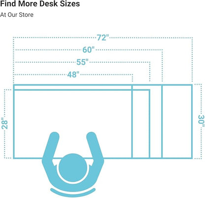 Progressive Desk Stand Up Adjustable Height Electric Standing Desk - 60"x30" Dual Motor, Computer Workstation Sit Stand Table for Home Office - Light Walnut, White Frame