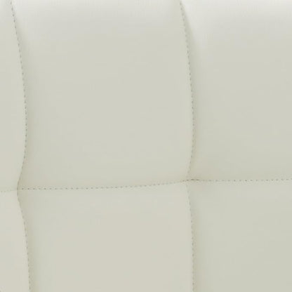 AC Pacific Contemporary Adjustable Swivel Kitchen Bar Stool Chair with Cushion and Armrest, 24"-33", White
