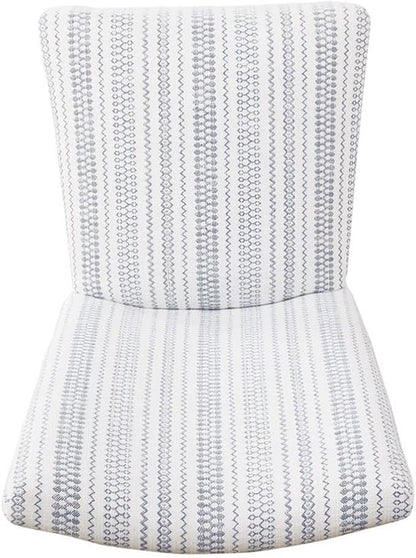 HomePop Classic Parsons Dining Chair -Blue Farmhouse Stripe (Set of 2)