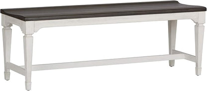 Liberty Furniture Industries Allyson Park Wood Seat Bench, W52 x D17 x H19, White