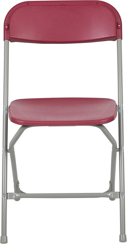 Flash Furniture Hercules Series Plastic Folding Chair - Red - 4 Pack 650LB Weight Capacity Comfortable Event Chair-Lightweight Folding Chair