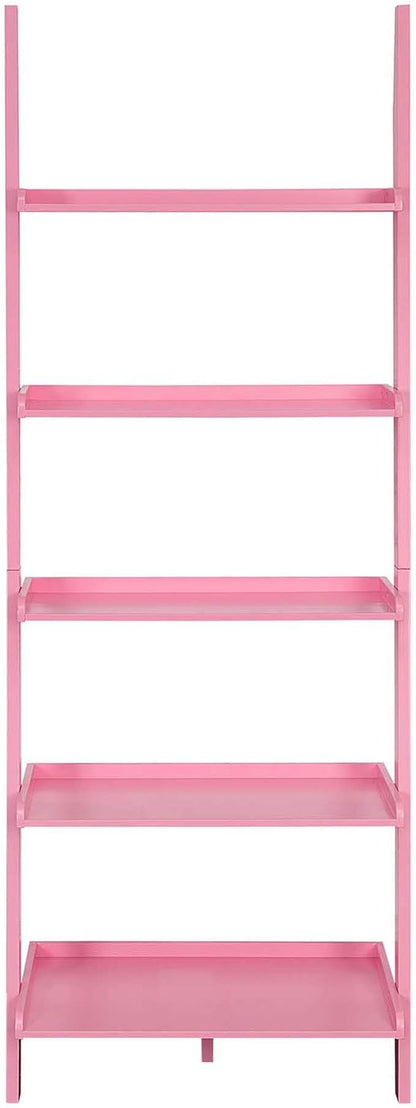 Convenience Concepts American Heritage Bookshelf Ladder, Light Pink