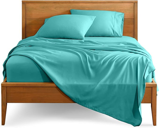 Bare Home Twin Sheet Set - 1800 Ultra-Soft Microfiber Twin Bed Sheets - Double Brushed - Deep Pockets - Easy Fit - Extra Soft - 3 Piece Set - Bedding Sheets & Pillowcases (Twin, Turquoise)
