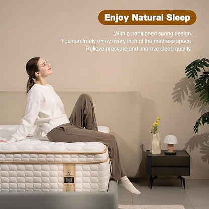 Full Size Mattress,12 Inch Hybrid Full Mattress in a Box with Memory Foam and Pocket Spring for Pressure Relief & Comfort Sleep & Zoned Support, Medium Firm,CertiPUR-US
