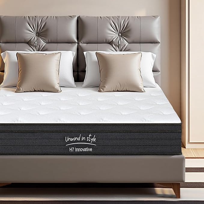 Twin Size Mattress, 12 Inch 5-Zone Pocket Spring Hybrid Mattress with Gel Memory Foam for Pressure Relief & Peaceful Sleep, Medium Firm, Mattress in a Box