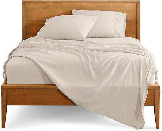 Bare Home Twin Sheet Set - 1800 Ultra-Soft Microfiber Bed Sheets - Double Brushed - Deep Pockets - Easy Fit - Extra Soft - 3 Piece Set - Bedding Sheets & Pillowcases (Twin, Wheat)