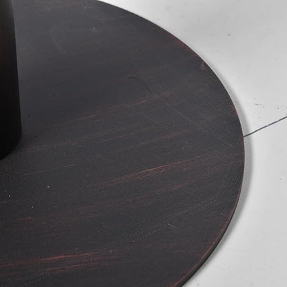 Diwhy Industrial Pub Table 23.6" Iron Round Desktop 37.4" Height Cast Iron Bar Table Copper