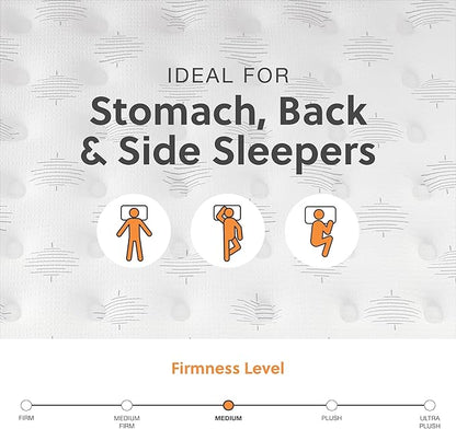Signature Design by Ashley California King Size Ultra Luxury 14 Inch Hyper Cool Hybrid Mattress with Cooling Gel Memory Foam, Fiberglass Free, Mattress In A Box