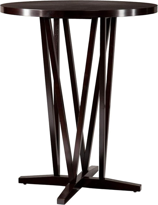 SEI Furniture Devon Contemporary Height Bar Table, Dark Espresso