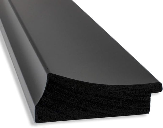 Amanti Art Black Bathroom Mirror for Over Sink, 26x32 Grand Black Narrow Rectangle Vanity Mirror, Large Casual Frame, Hangs Horizonally and Vertically, Bathroom Wall Decor, Beveled Edge