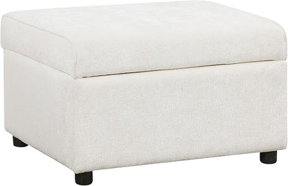 112" Luxurious Pull-out Sofa Bed Sleeper with Storage Ottoman,Sectional Sleeper Couch W/ 3 Pillows,2 USB ports & 2 Power Sockets,Corner Furniture Set for Living Room Large Space,Cream Chenille