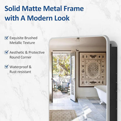 24x30 Inch Bathroom Medicine Cabinet with Mirror Metal Framed Recessed or Wall Mounted Mirrored Medicine Cabinets for Bathroom Brushed Silver