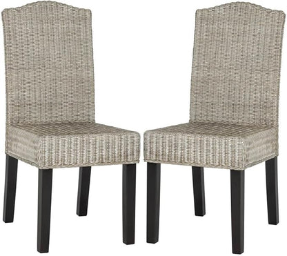 SAFAVIEH Home Collection Odette Grey Wicker Dining Chair