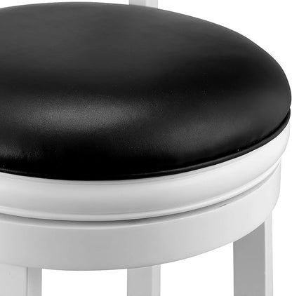 Ball & Cast Swivel Counter Height Barstool 24 Inch Seat Height White Set of 1