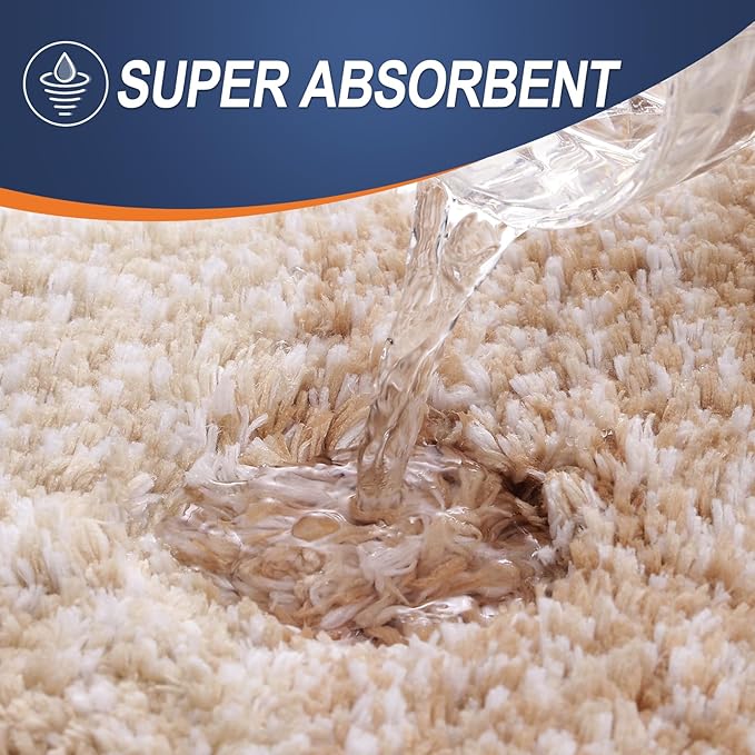 OLANLY Bathroom Runner Rugs 44x24, Extra Soft Absorbent Microfiber Bath Rugs, Rubber Backing, Quick Dry, Machine Washable Bath Mats for Bathroom Floor, Tub and Shower, Home Decor Accessories, Beige