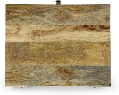 Christopher Knight Home Lytle Handcrafted 3 Drawer Nightstand - Mango Wood - Natural