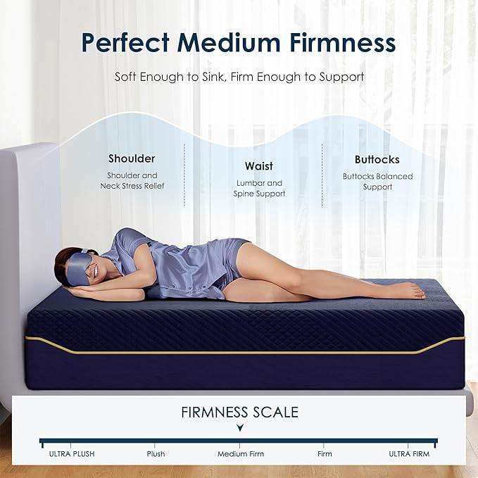 SDHYL King Mattress 14 Inch, Luxury Cooling Gel Memory Foam, Zero Motion Transfer for Partners, Bed in a Box CertiPUR-US Certified & Fiberglass Free, Washable Cover, 80"*76"