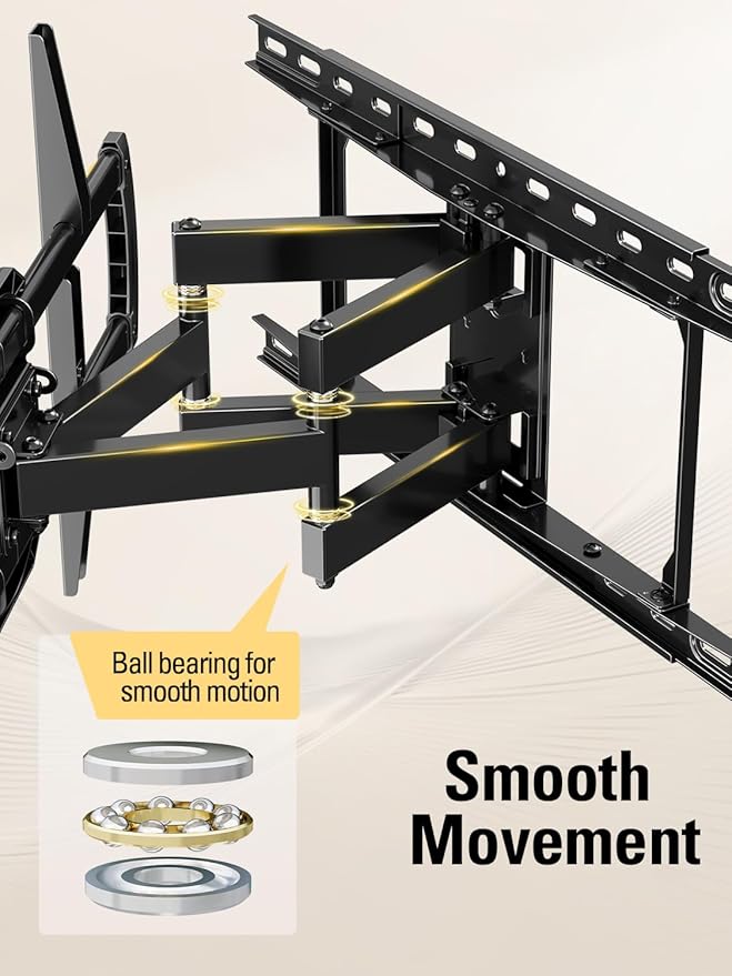 Mounting Dream TV Wall Mount for Most 42-84 Inch TVs, Full Motion Wall Mount Bracket with Articulating Arms , Max VESA 600x400mm , Up to 100LBS , Fits 16" , 18" , 24" Studs